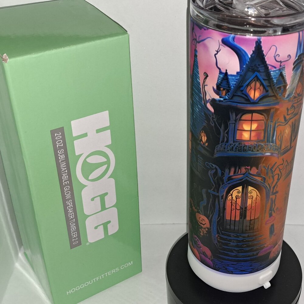 Glow-In-The-Dark Halloween Bluetooth Speaker 20oz Tumblers